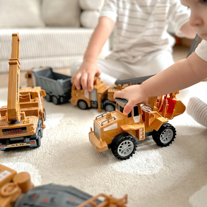 Großes Set Baufahrzeuge 6-in-1