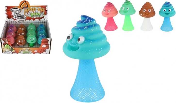 Springendes Plastik-Häufchen Hip-Hop 9 cm – witziges Fidget-Spielzeug