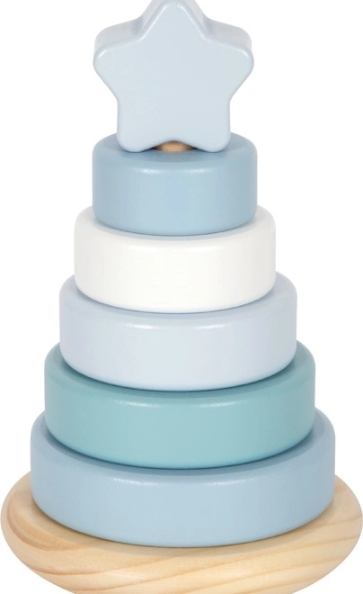 Holzturm zum Stapeln Small Foot blau
