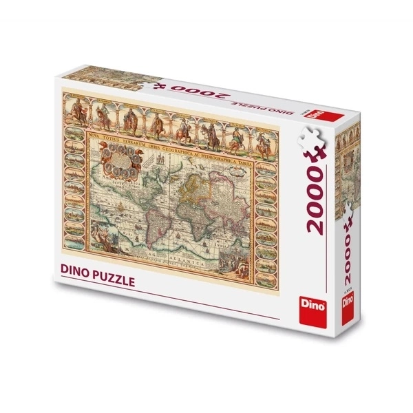 Dino Puzzle Historische Weltkarte 2000 Teile