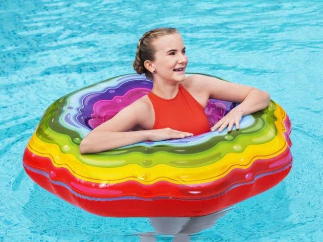 Bestway aufblasbarer Schwimmring Regenbogen Götterspeise