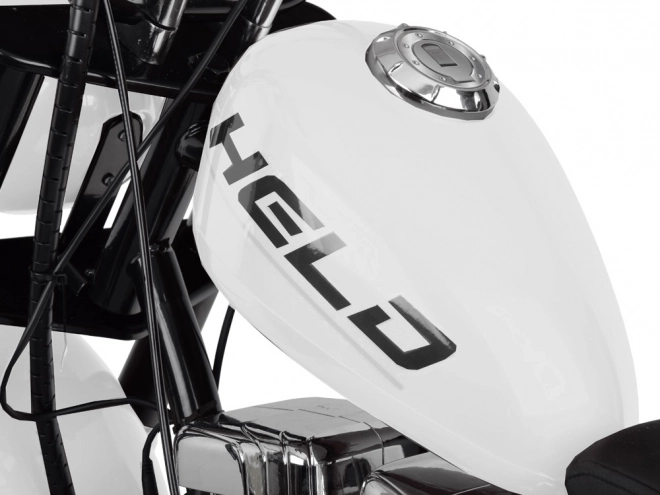 Elektrisches Chopper-Motorrad mit Batterie für Kinder – Weiß