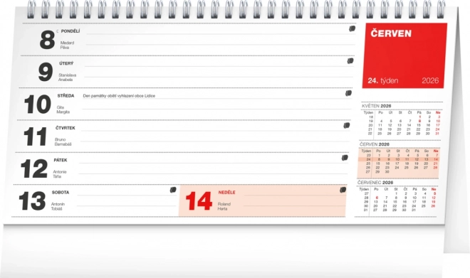 Tischplaner Kalender 2026