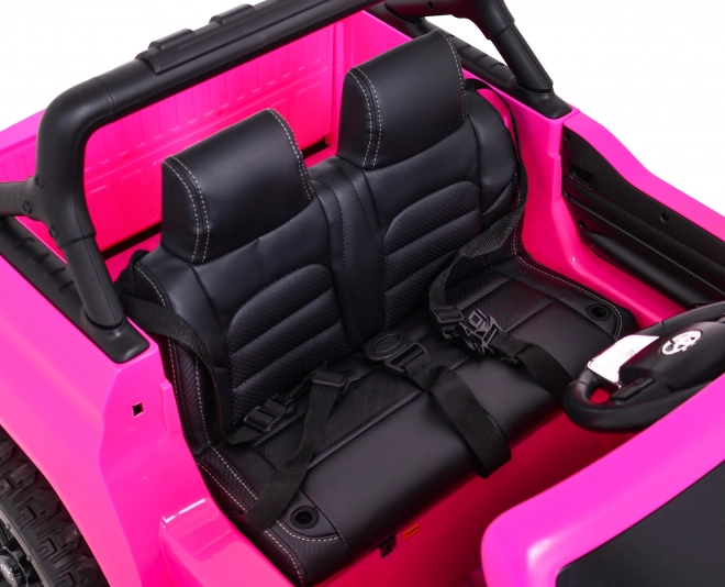 Toyota Hilux auf Batterie für Kinder Rosa + Antrieb 4x4 + Fernbedienung + 2 Sitzplätze + MP3 Radio + LED