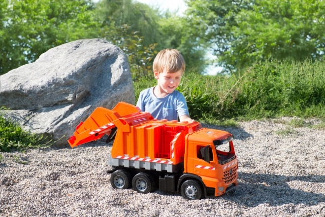 Popelářauto Mercedes Arocs mit Aufklebern