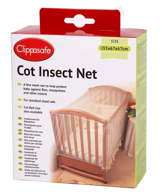 Insektenschutznetz für Babybett 135x67x67 cm, Weiß