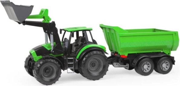 LENA WORXX Traktor Deutz-Fahr mit Anhänger und Frontlader