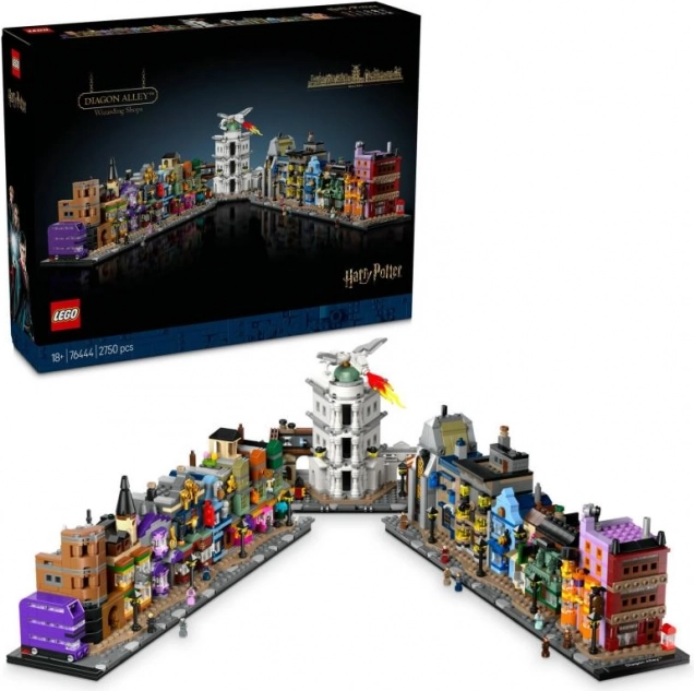 Miniaturmodell der Zauberläden in der Winkelgasse von LEGO Harry Potter