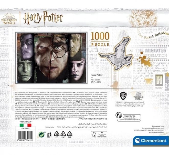 Clementoni Puzzle 1000 Teile - Harry Potter Briefkoffer