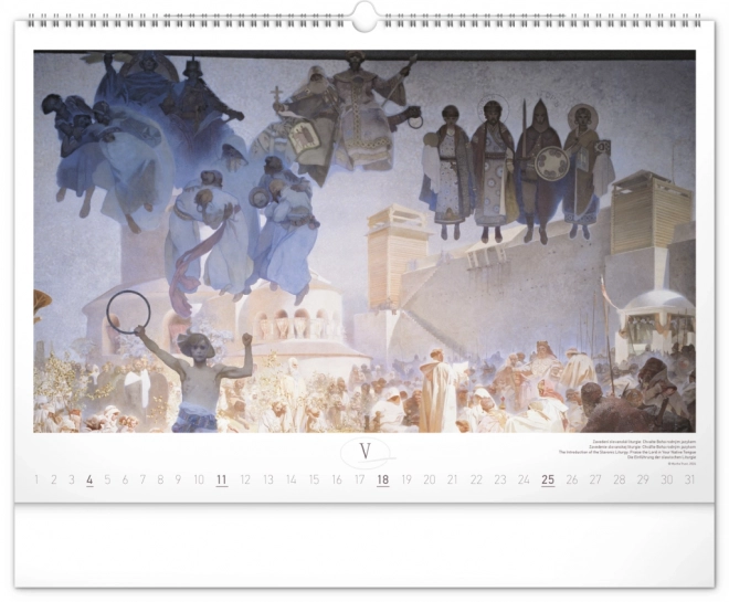 Notique Wandkalender Slawische Epoche – Alfons Mucha 2025