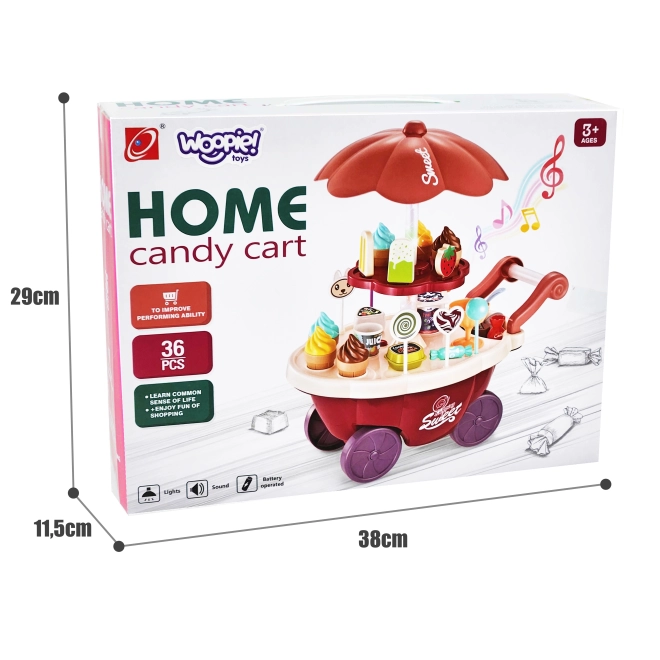 Woopie Wagen mit Eiscreme und Süßigkeiten mit Melodie und Lichtern
