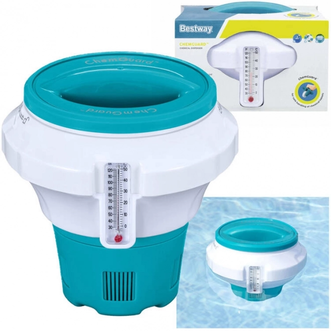 Schwimmdosierer für Poolchemie mit Thermometer von Bestway