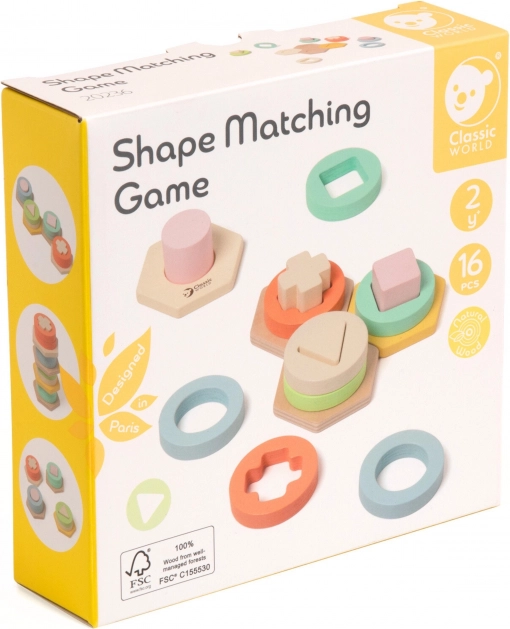 Montessori-Turm zur Formen- und Farbsortierung CLASSIC WORLD