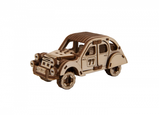 Holz-3D-Puzzle Rallyeauto Modell