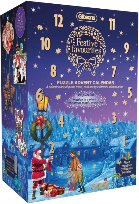 Adventskalender Puzzle Weihnachten von Gibsons