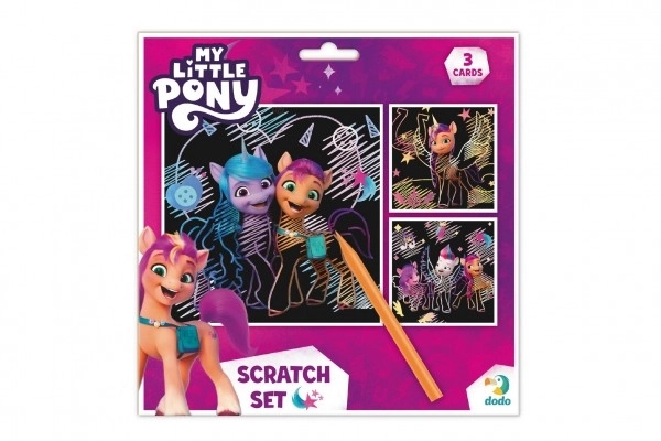 Kratzbild-Set 3-teilig Bunter My Little Pony