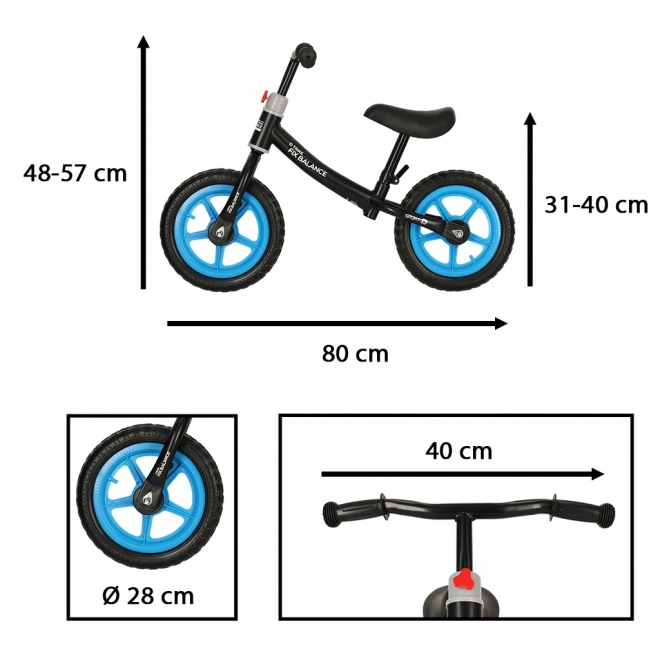 Rutschlaufrad Rike Fix Balance schwarz-blau