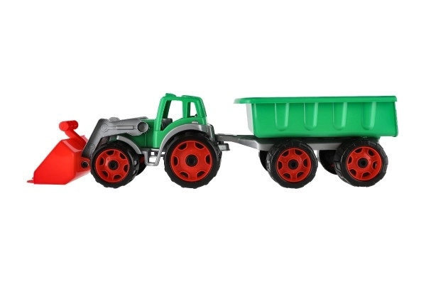 Bunter Traktor mit Anhänger und Schaufel für Kinder