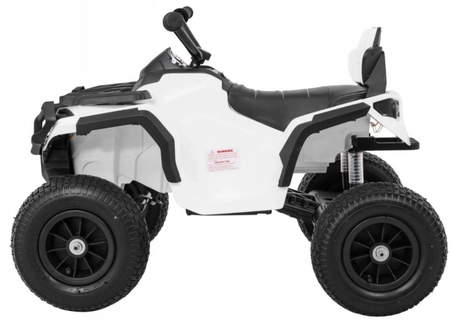 Kinderbatterie ATV Air Quad Weiß + aufblasbare Räder + Radio MP3 + kostenloser Start