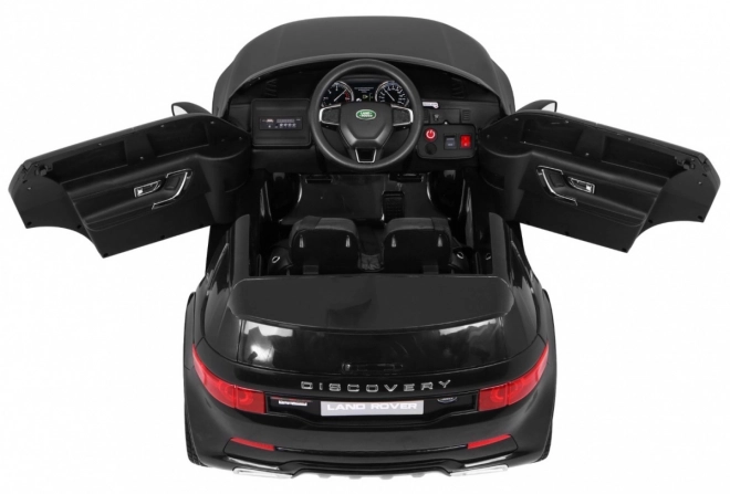 Land Rover Discovery für Kinder schwarz + Fernsteuerung + 5-Punkt-Sicherheitsgurte + Sitzverstellung + EVA + MP3 LED