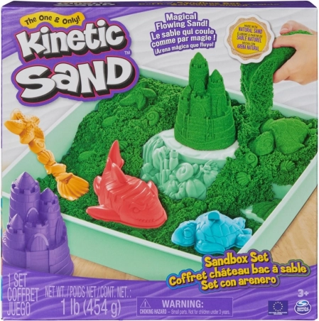 Kinetic Sand – grünes Tischsand-Set mit Tablett