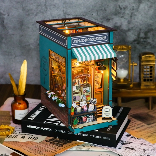 Buchstütze Bücherladen der Seele – Bausatz für Kinder