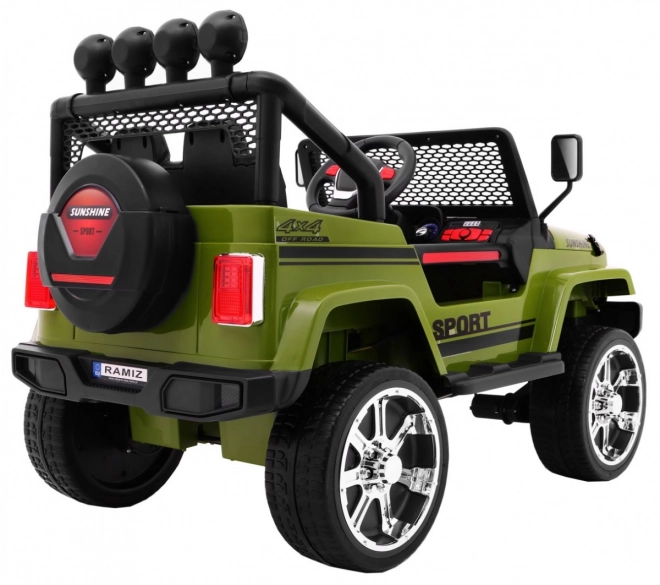 Geländewagen Raptor Drifter Grün + Fernsteuerung + Allradantrieb 4x4 + Stauraum + Langsamer Start + MP3 LED-Leuchte