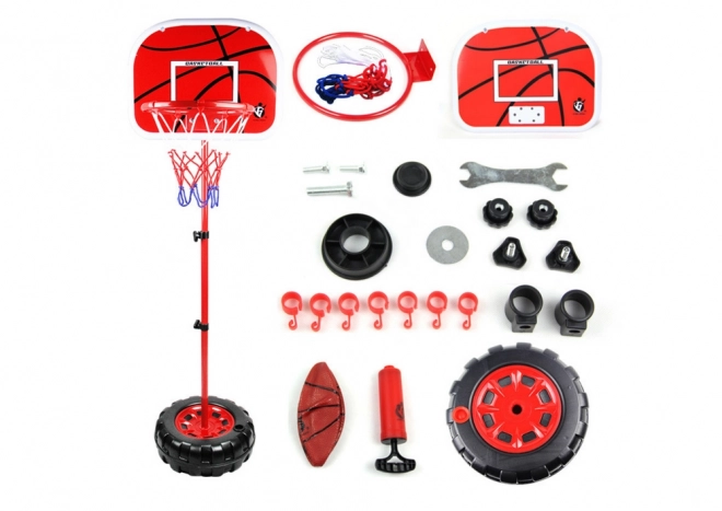 Regulierbarer Basketballkorb mit Ball und Pumpe 1,7m