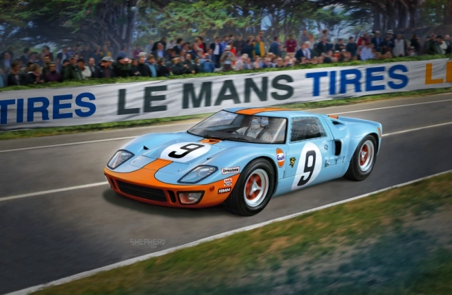 Plastikmodellauto Ford GT 40 Le Mans 1968