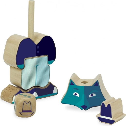 Holziger Steckspaß mit Märchenhandlung