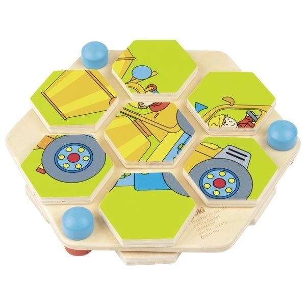 Hexagonales Fahrzeug-Puzzle von Goki