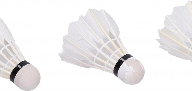 Badminton Federbälle Weiß 3er Pack