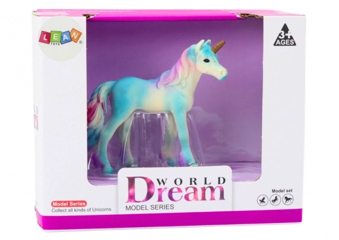 Kleine blaue Einhorn Sammlerfigur