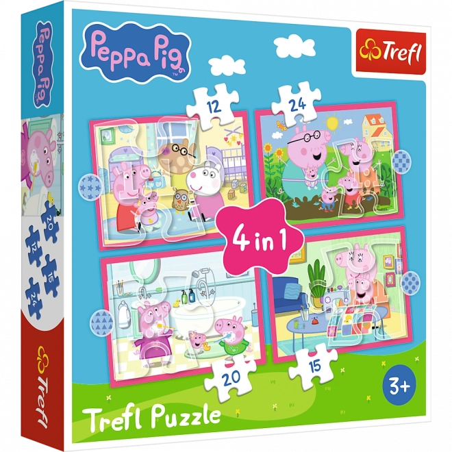 Puzzle 4-in-1 Peppa liebt Abenteuer