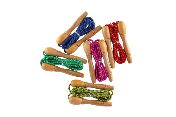 Springseil 270cm mit verstellbaren Holzgriffen, 5 Farben