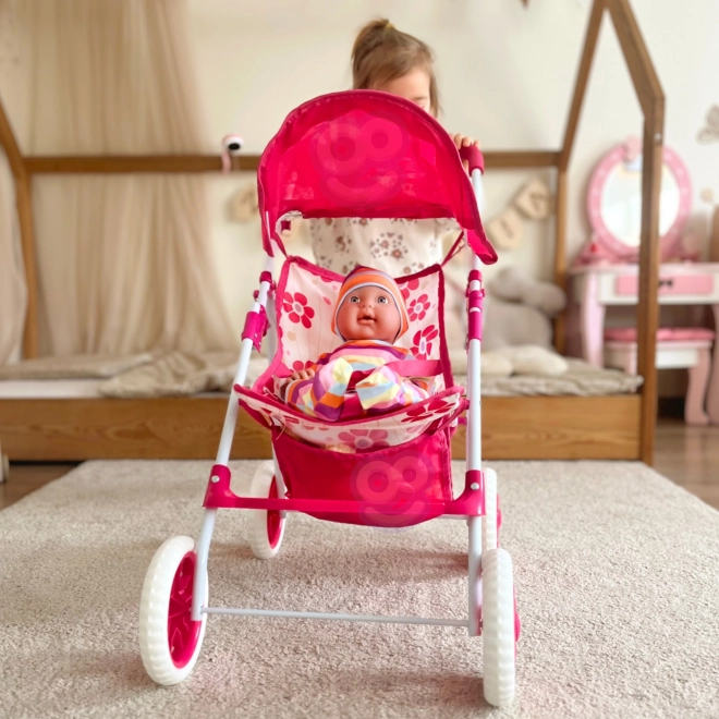 Woopie Puppenwagen Blumenmuster