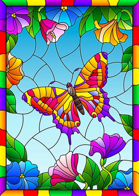 Kristallpuzzle Schmetterling 1000 Teile