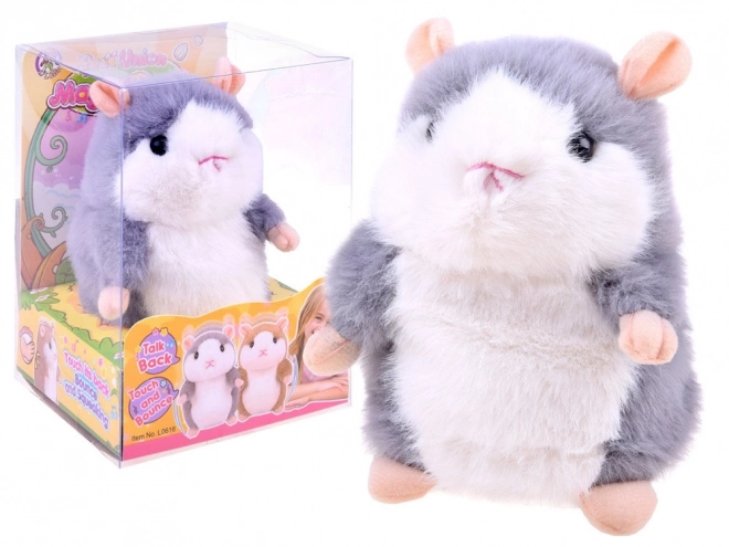 Lustiger Interaktiver Sprechender Plüschhamster – Grau