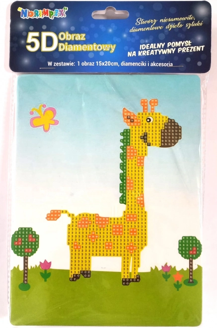 Diamantmalerei-Set Giraffe mit Ständer