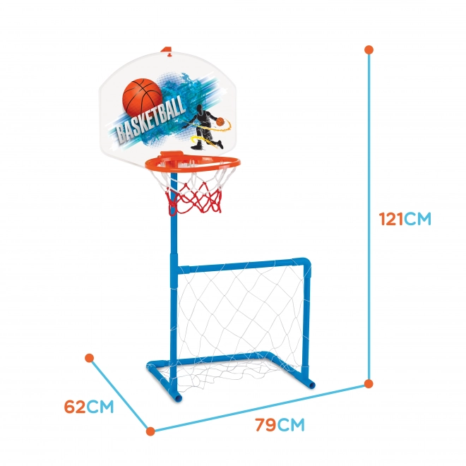 2-in-1 Basketballkorb und Fußballtor für Kinder