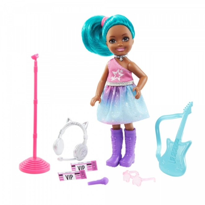 Musikszene mit Gitarre und Mikrofon