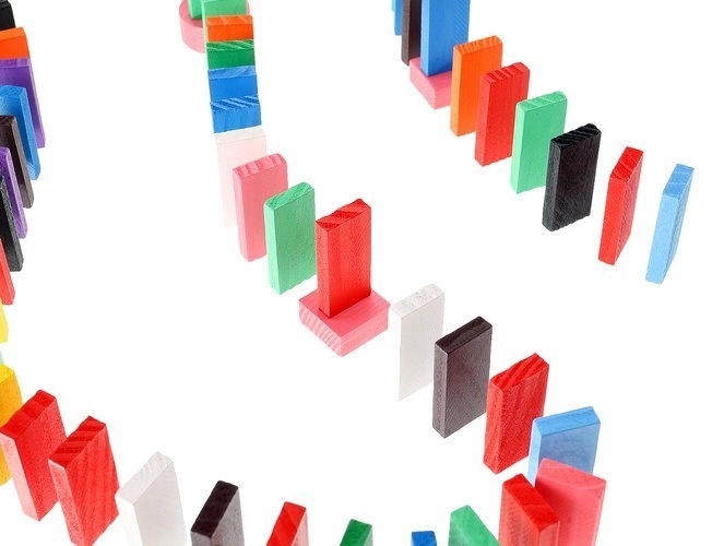 Buntstift-Holzdomino-Set für Kinder