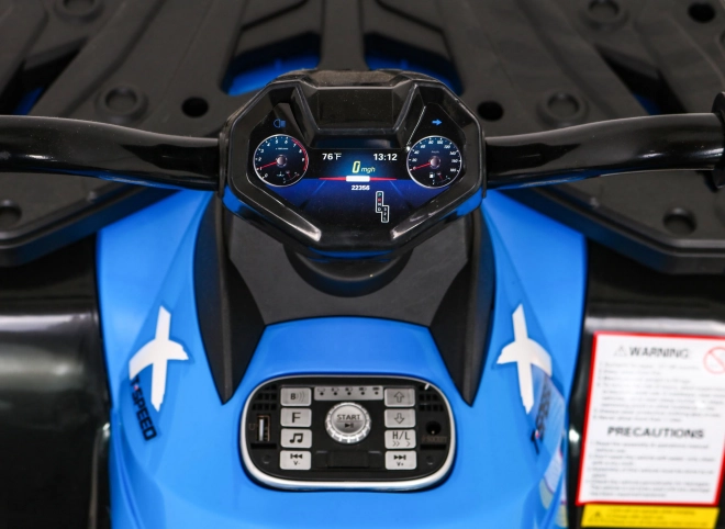Quad XT-Speed für Kinder Blau + 4x4 + EVA + Langsamer Start + MP3-Radio + LED-Diode