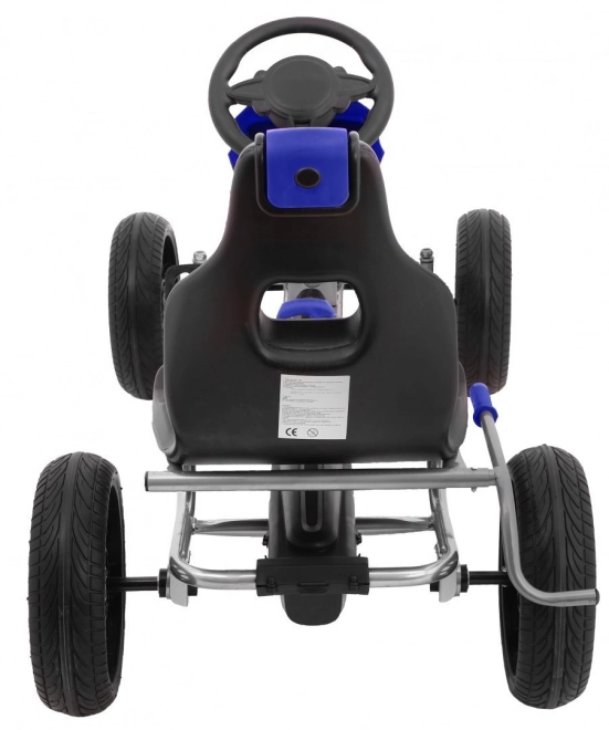 Grand Ride Tretkart für Kinder 3+ Blau + EVA Räder + Verstellbarer Sitz + Handbremse