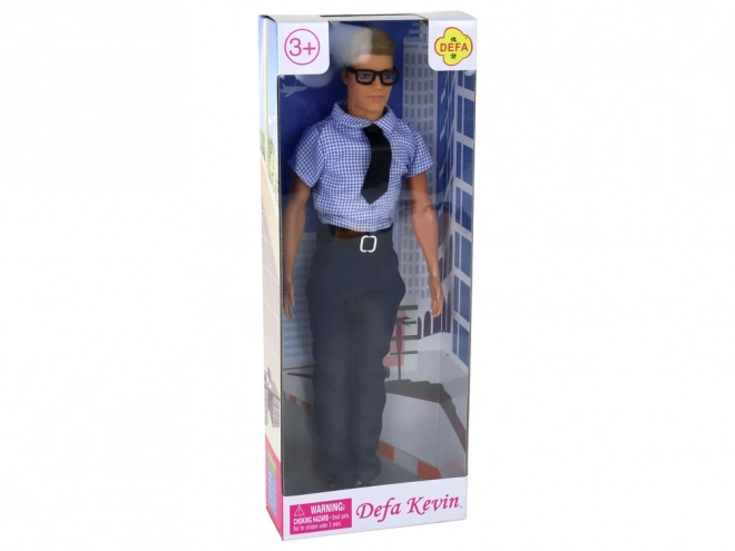Puppe für Kinder Mann Kevin Eleganter Anzug Blaue Hemd