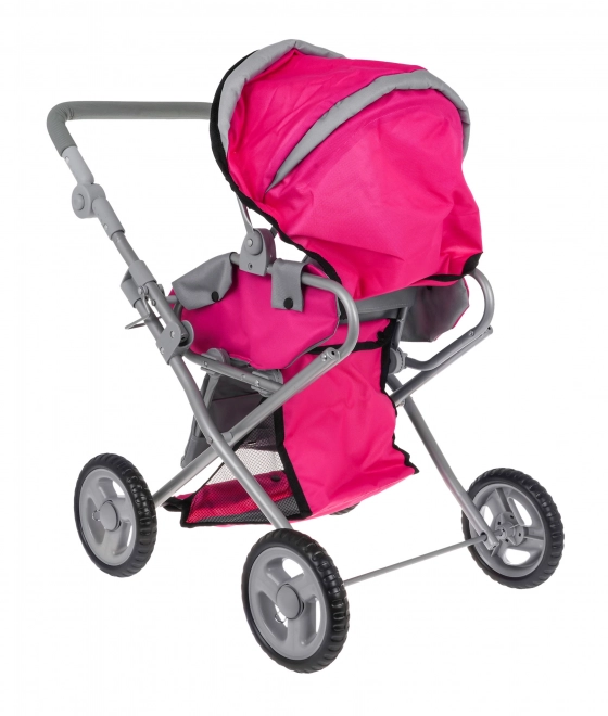 Rosa 2-in-1 Puppenwagen