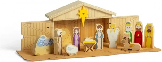Bigjigs Toys Weihnachtskrippe aus Holz