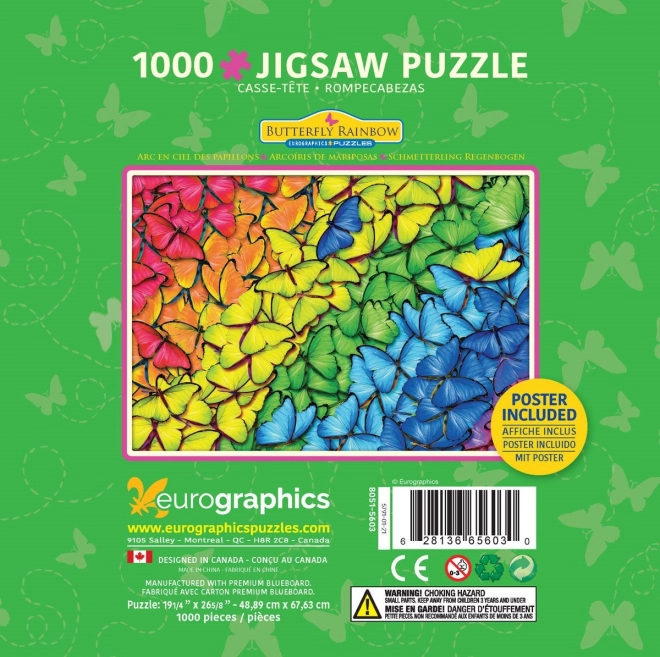 EUROGRAPHICS Puzzle in Metalldose Regenbogen-Schmetterlinge 1000 Teile