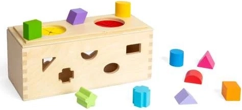 Bigjigs Toys Geheime Holzkiste zum Formen Einlegen und Sortieren