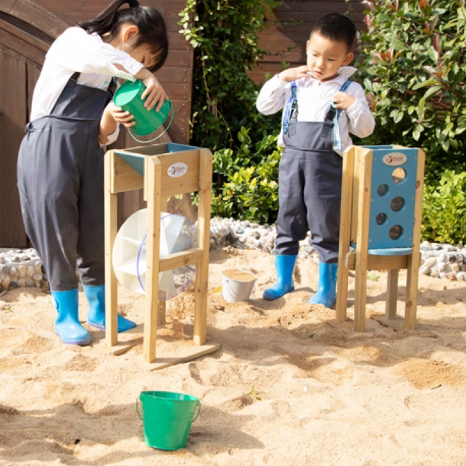 Mühle für Sandkastenspiele aus Holz